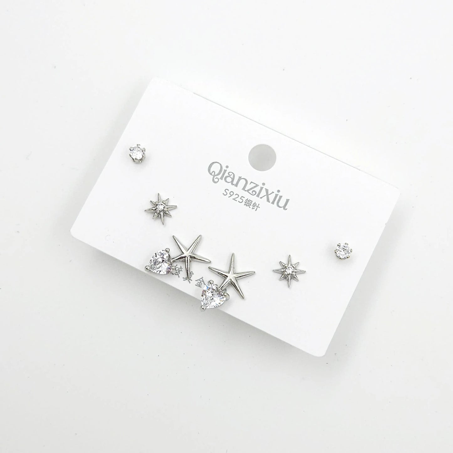 star diamond - silver combo set