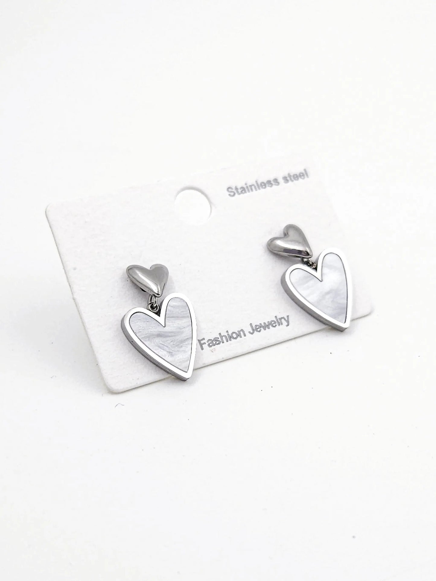 Mother of pearl - silver heart