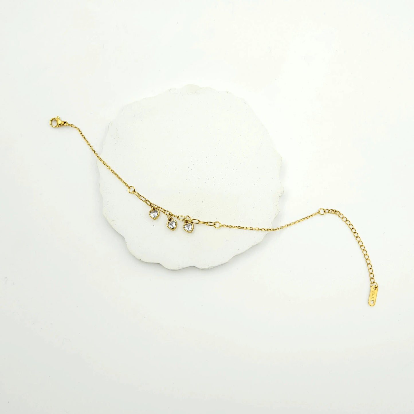 Triple Hearts chain bracelet