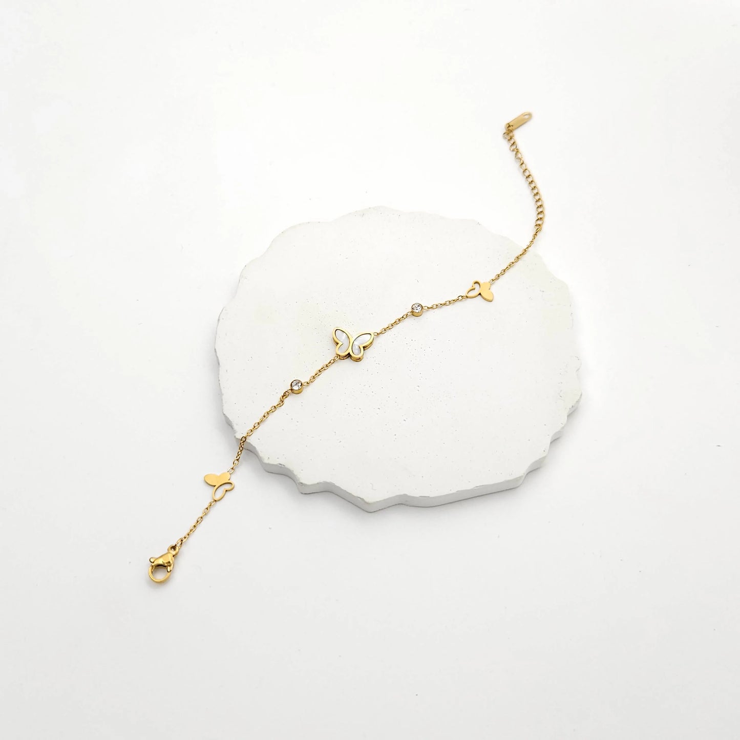 Butterfly - Mother of pearl chain bracelets