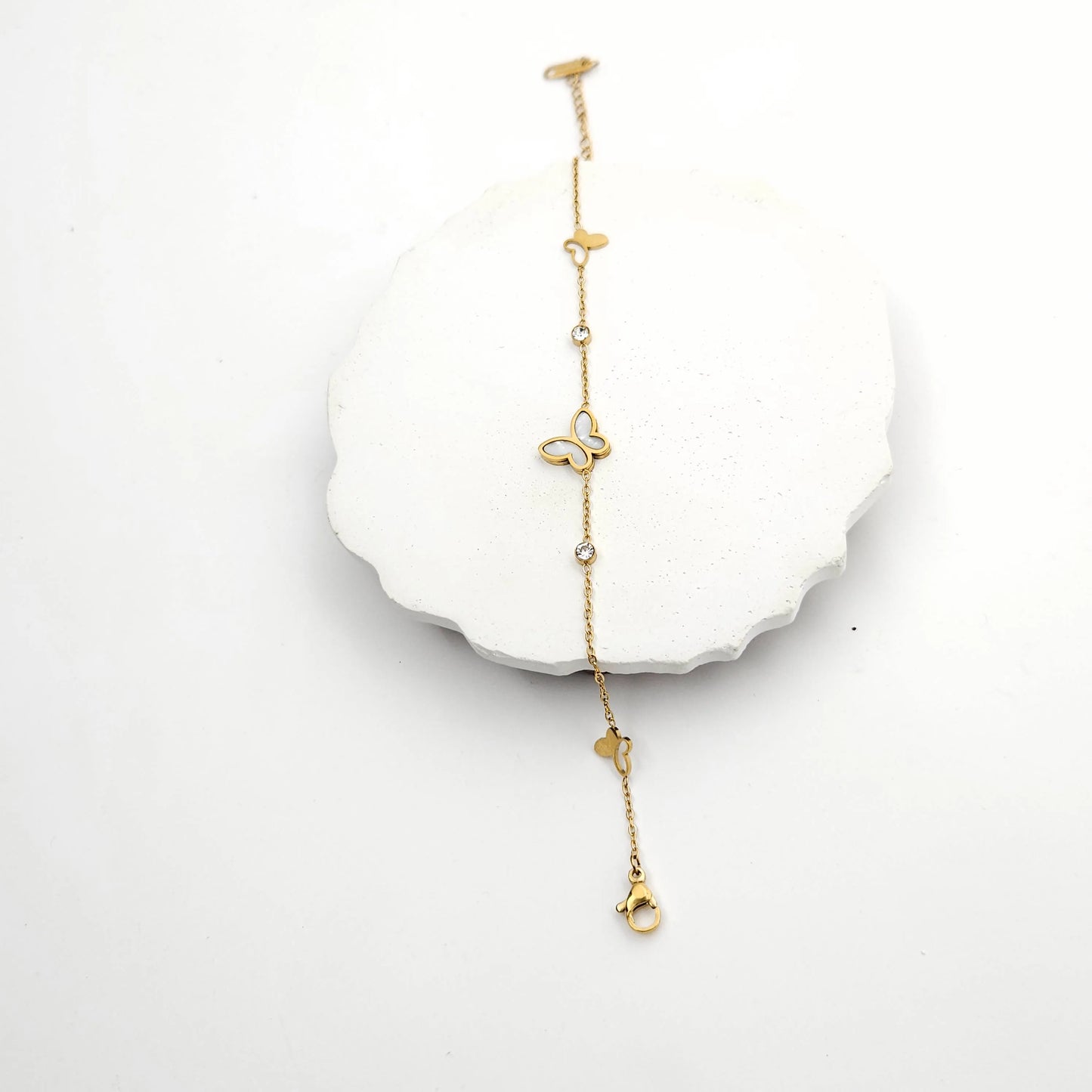 Butterfly - Mother of pearl chain bracelets