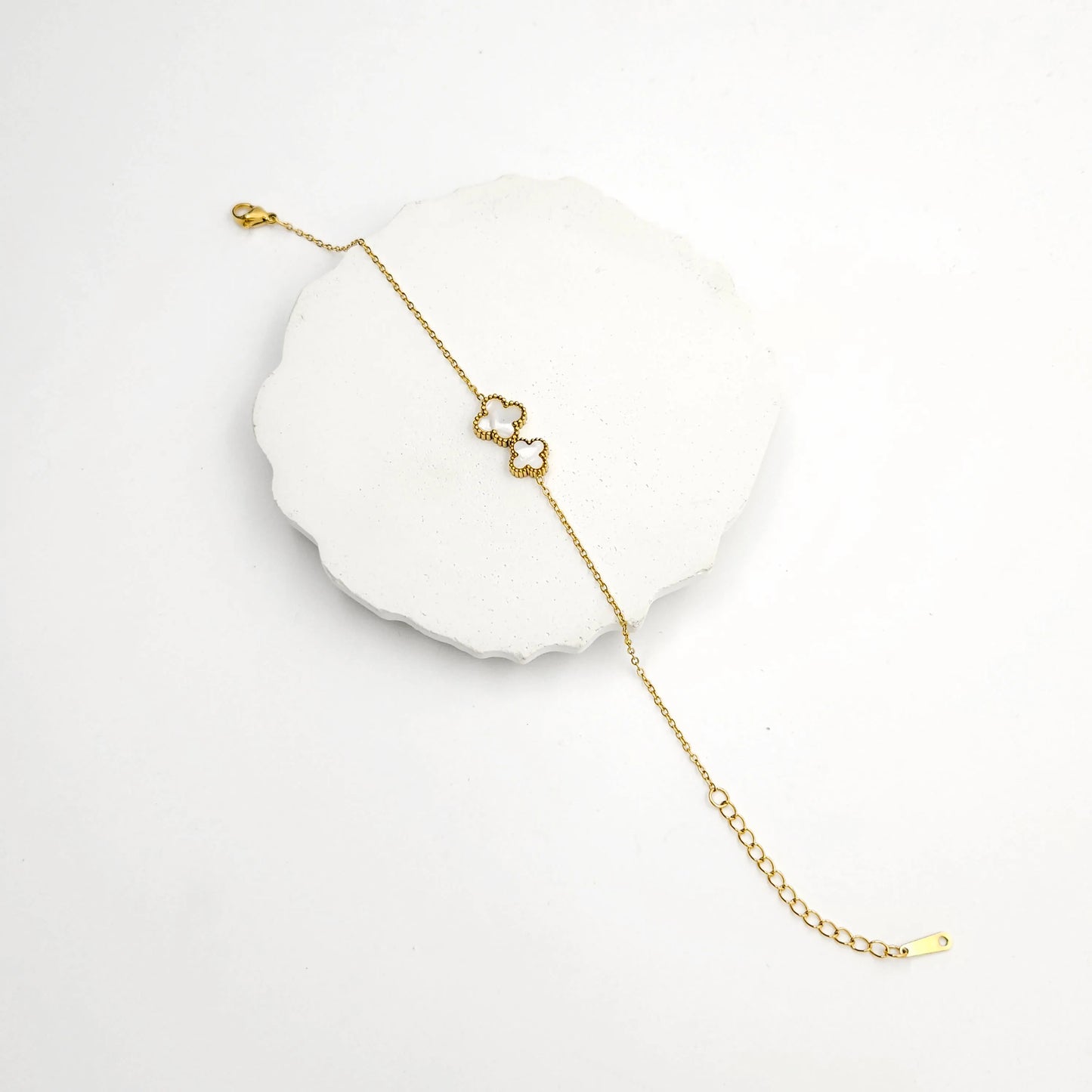 White clover chain bracelets