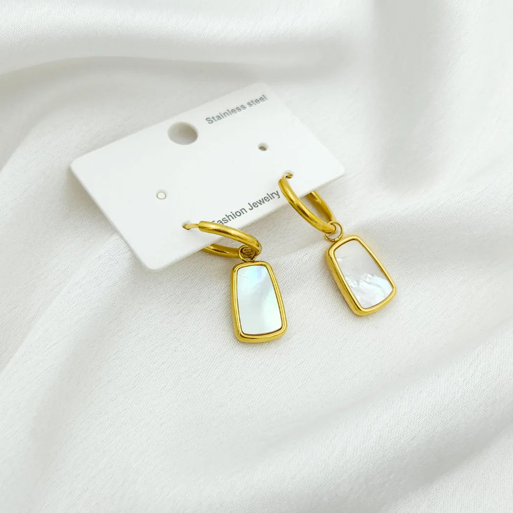 2 in 1 Mother of pearl earrings