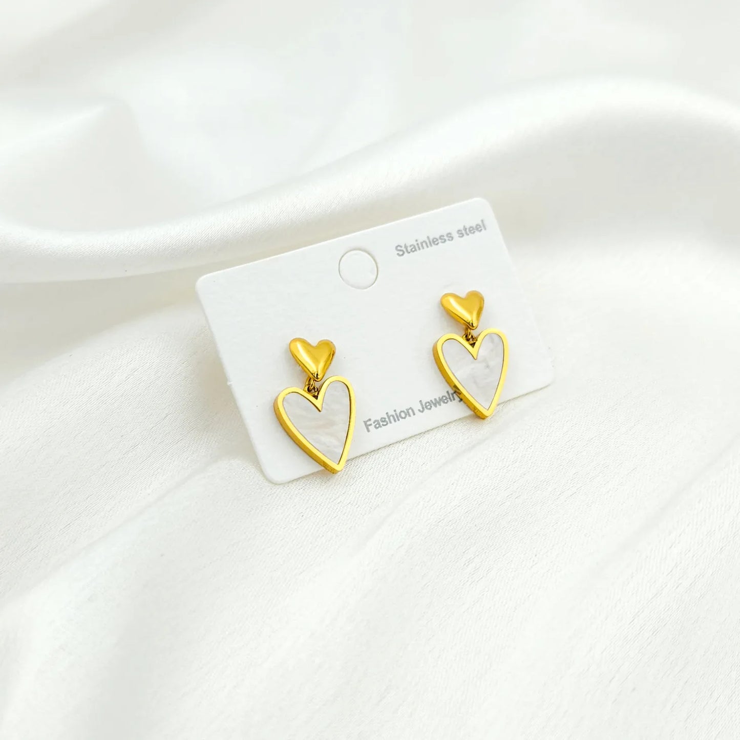 Mother of pearl - gold heart