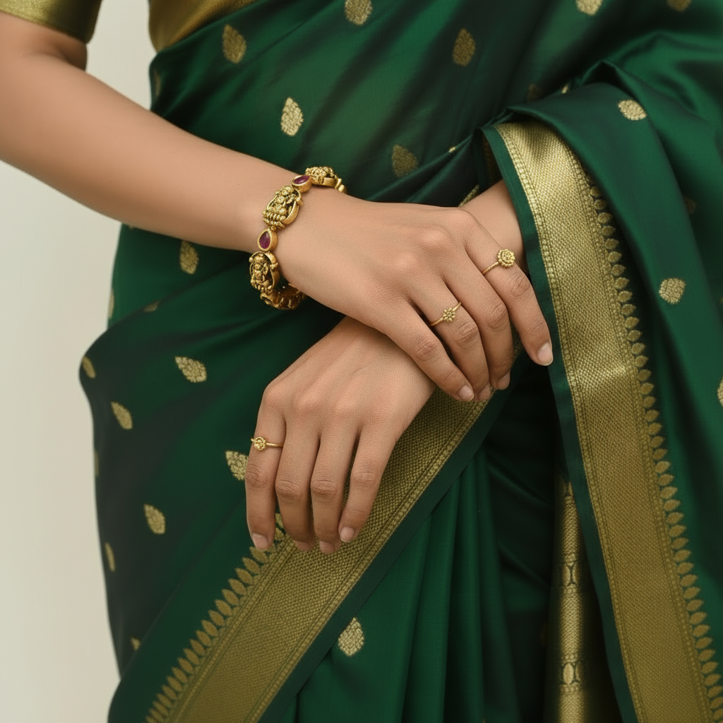 Lakshmi red drop curvy edge bangles for functions- set of 2
