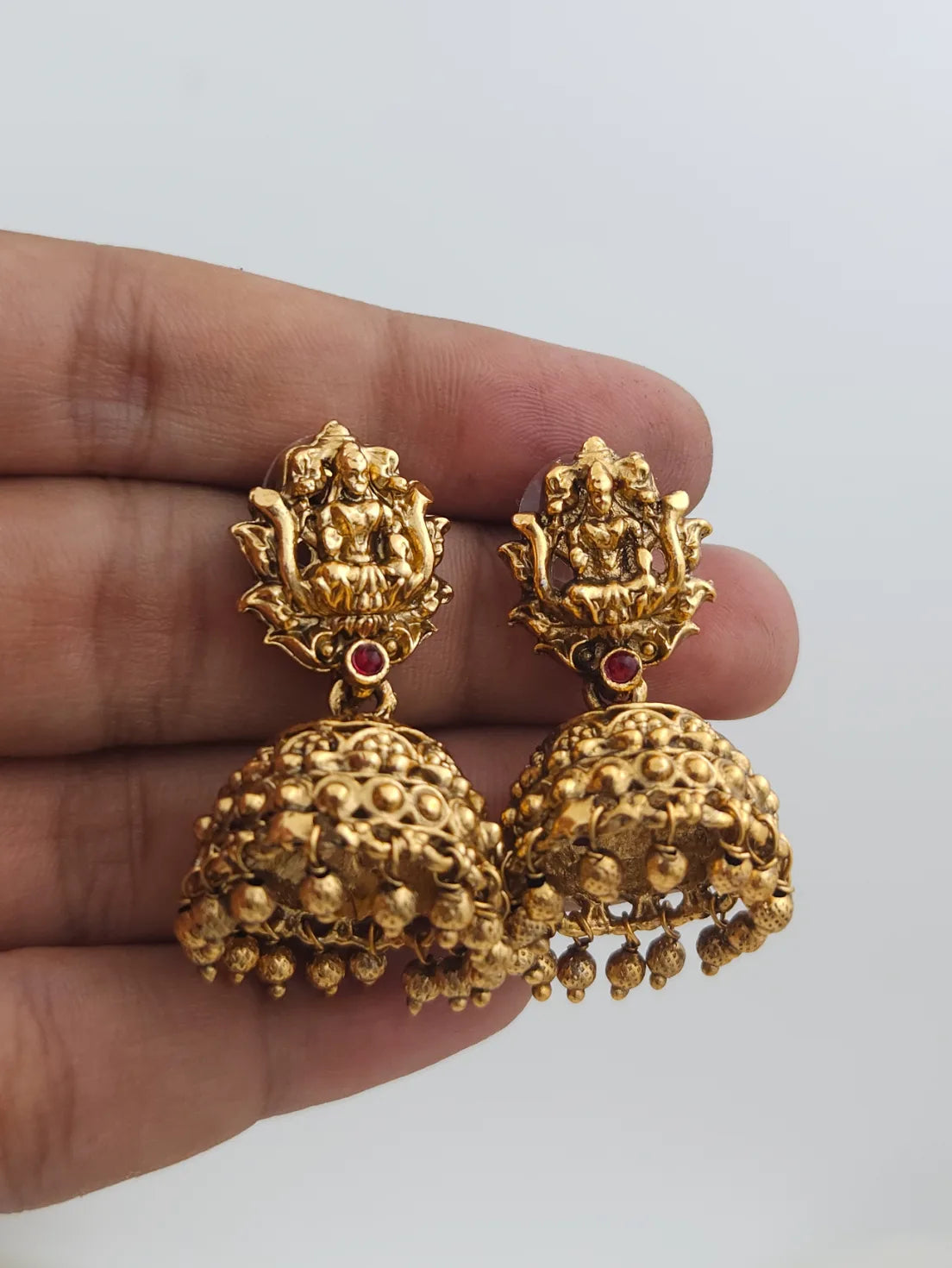 Lakshmi Gold Beads Double Layer Long Haram set