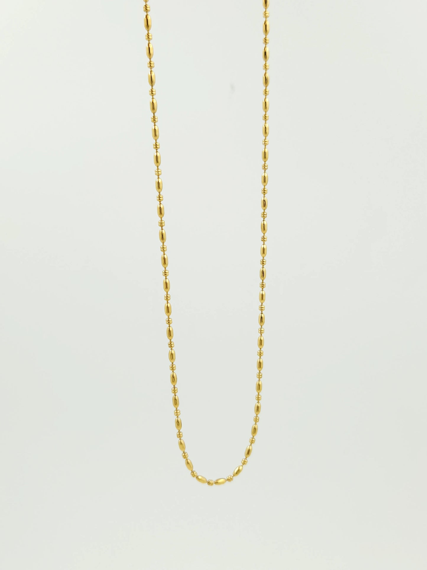 Women Anti Tarnish Beaded 18K Gold Chain