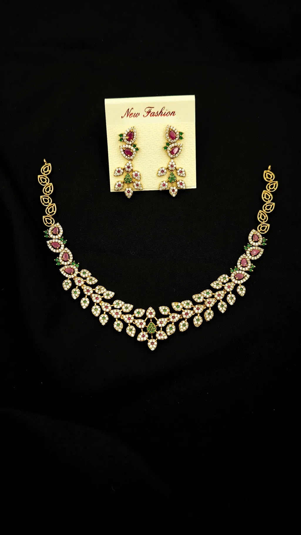 Grand Peacock Necklace with Earrings for Function