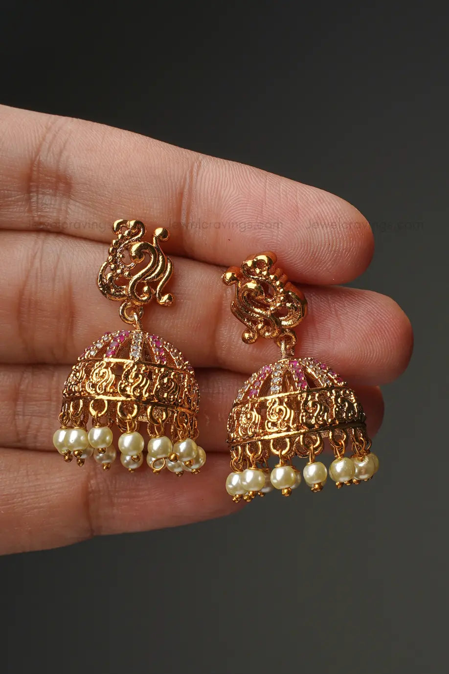 Sickle Sparkle Necklace with Jhumka