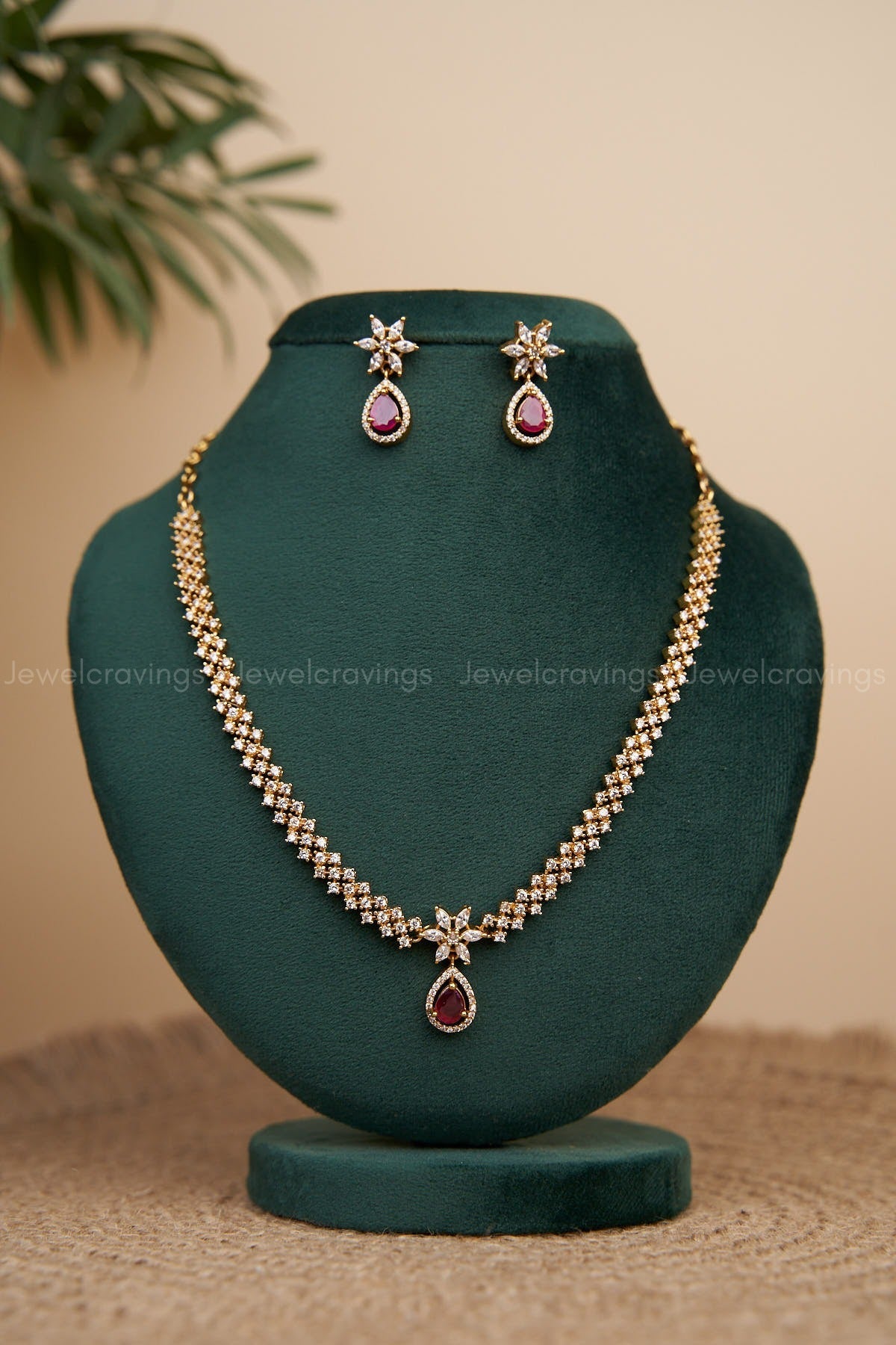 Starlit Drops Necklace with Earrings