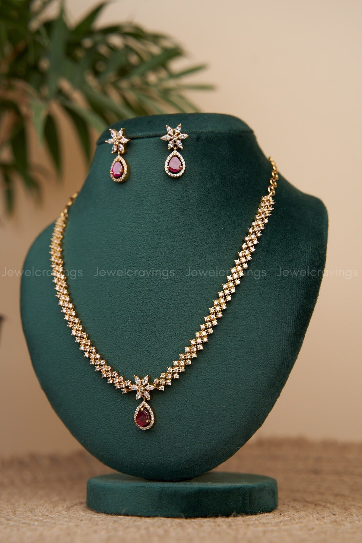 Starlit Drops Necklace with Earrings