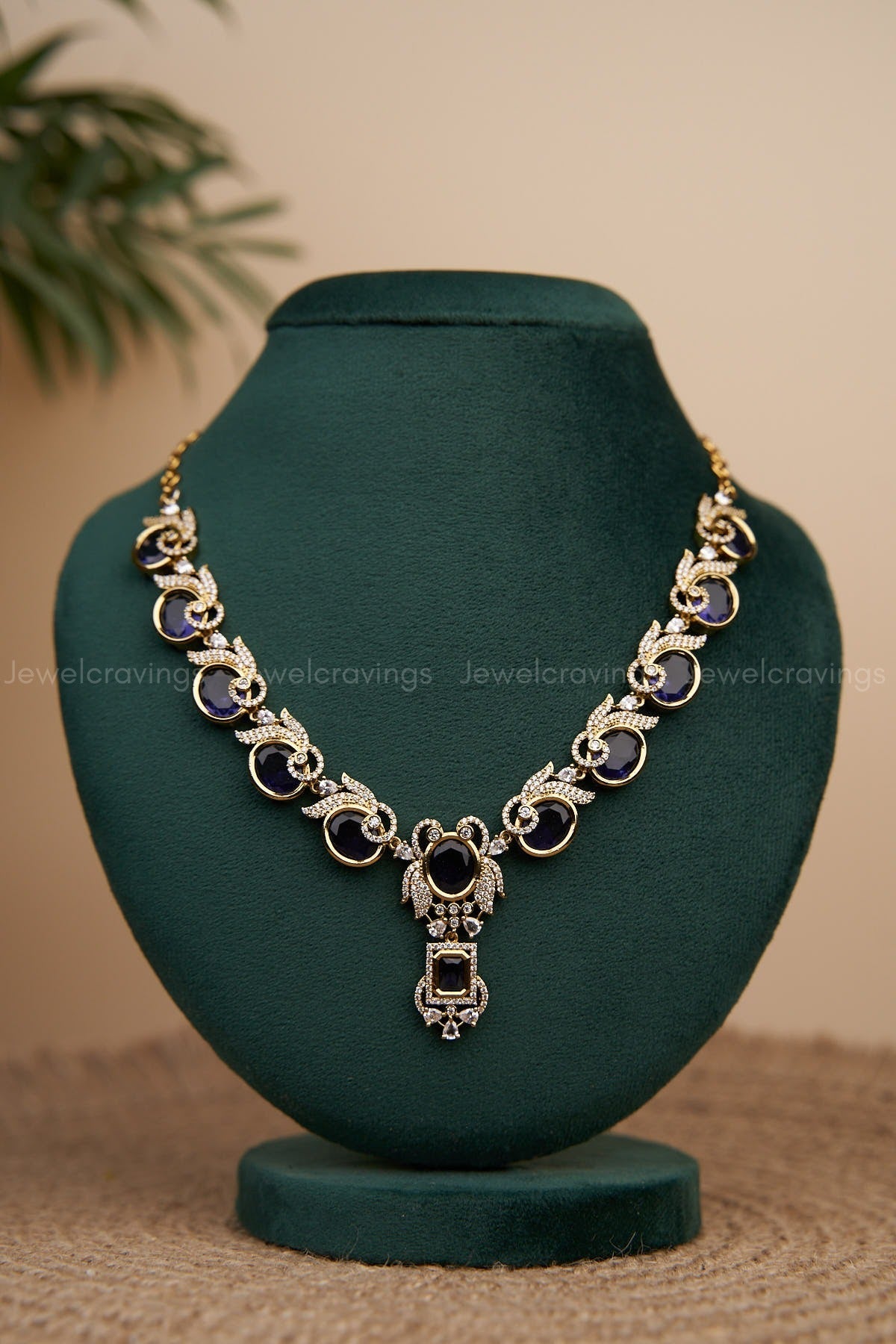 Swan Gemstone Pendant Necklace with Earrings