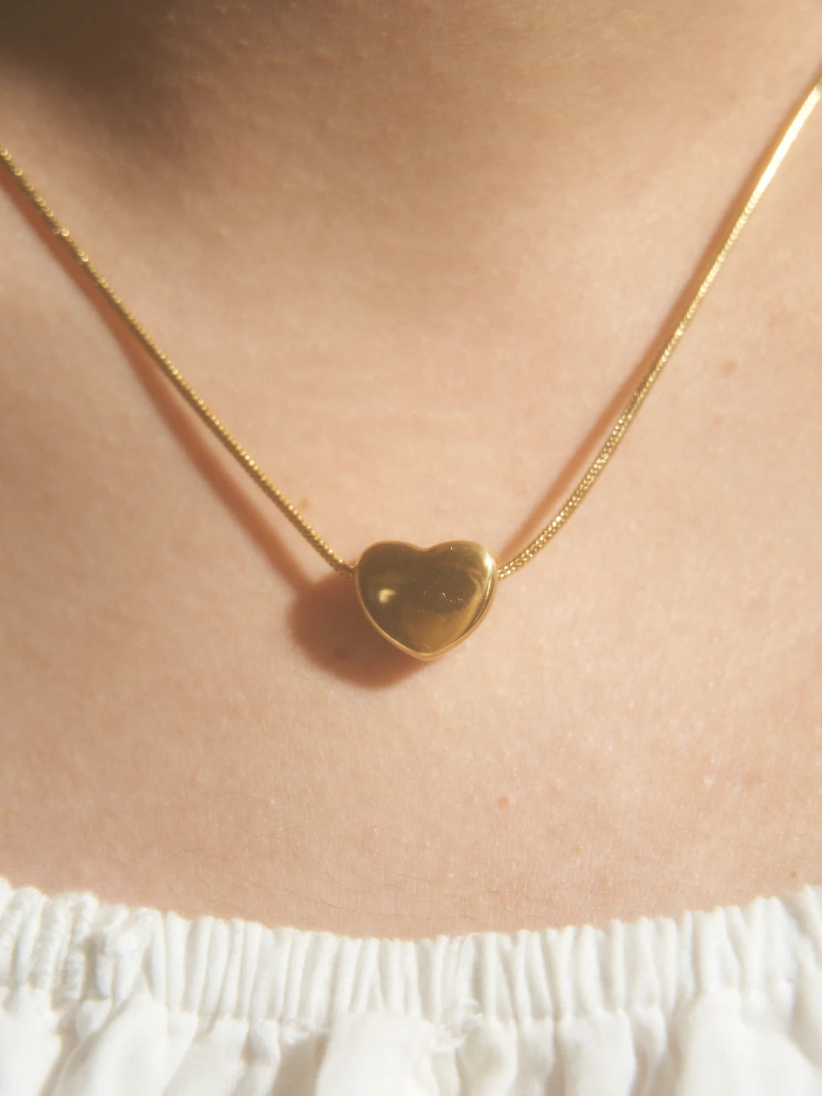 SOLID GOLD HEART PENDANT TARNISH FREE NECKLACE