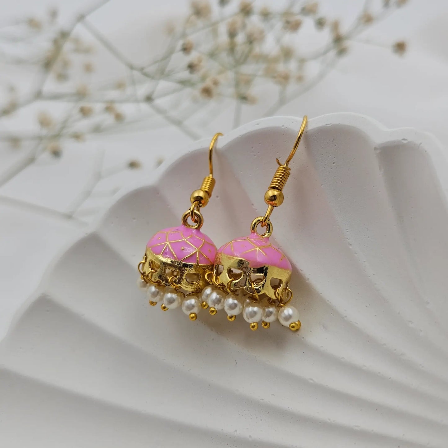 Baby Pink Pearl Mini Sized Jumkas