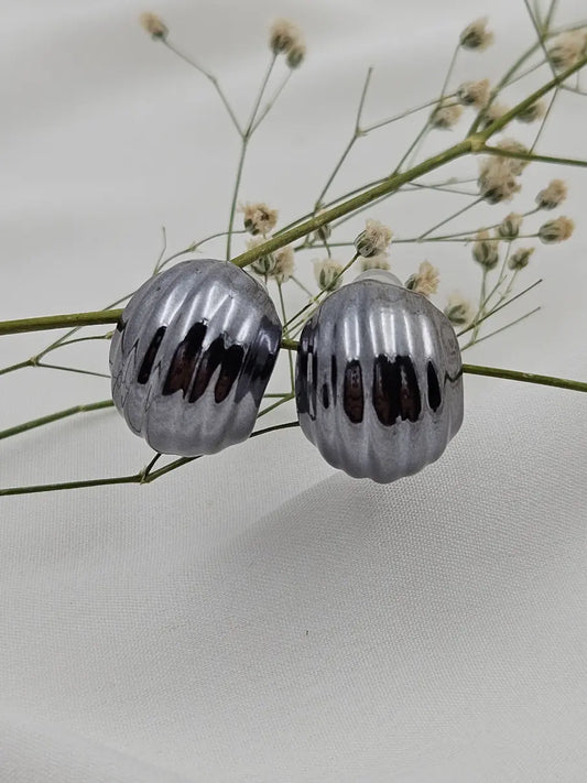 Blacky Grey Statement Earrings