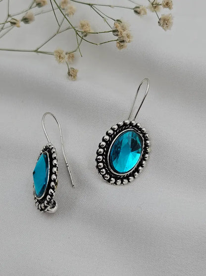 German Silver Shiny Blue Hangings