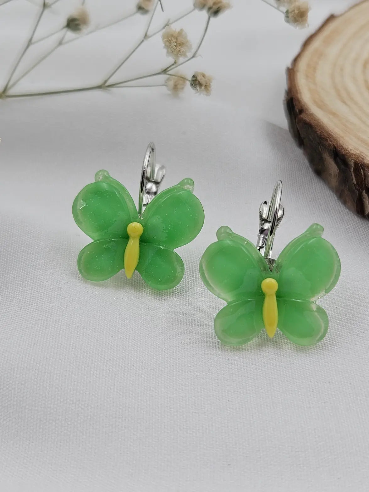 Daily Use Green Butterfly Western Studs