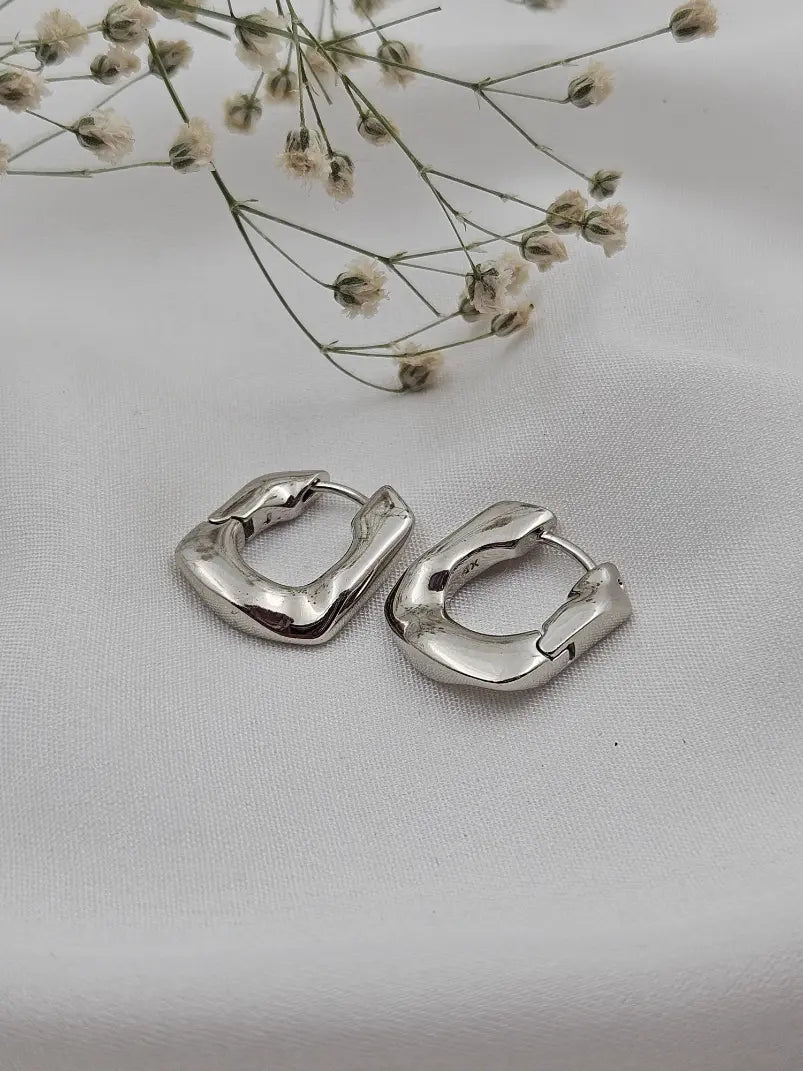 Curvy Anti-tarnish Hoop Earrings