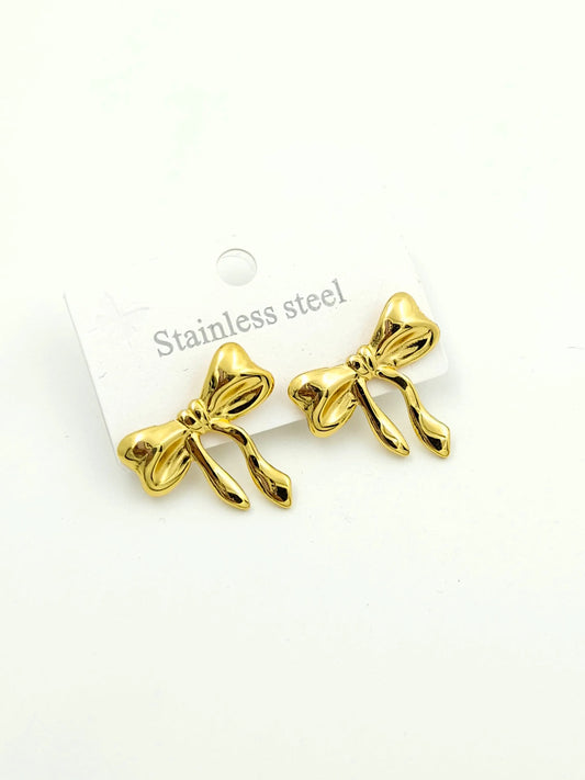 Bow statement earrings