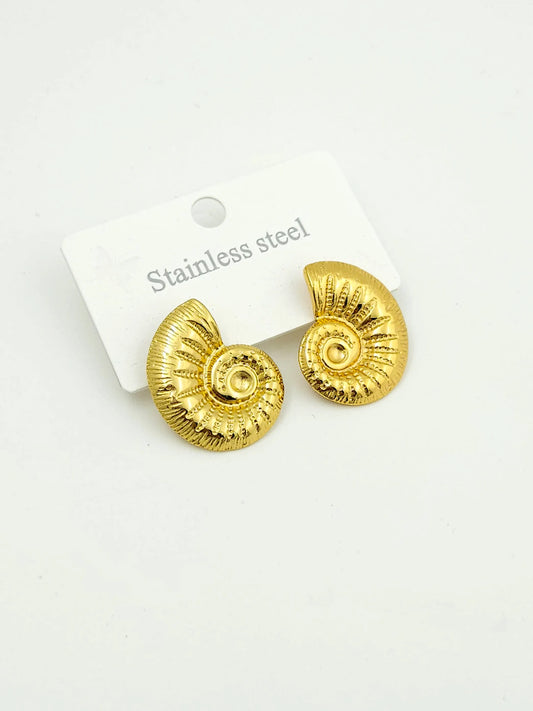 Shell statement earrings