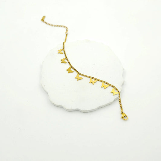 Butterfly chain bracelet