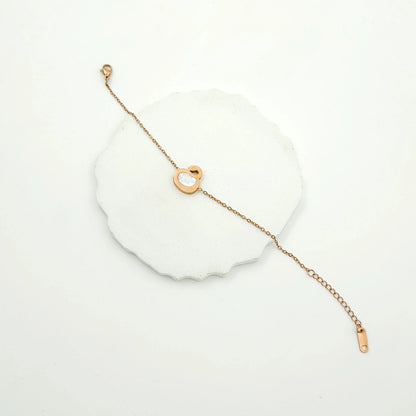 Swan 2 in 1  rosegold chain bracelet