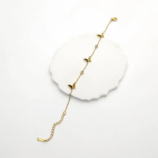 Butterfly pattern chain bracelet