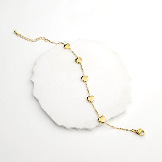 Mini Heart sequence chain bracelet