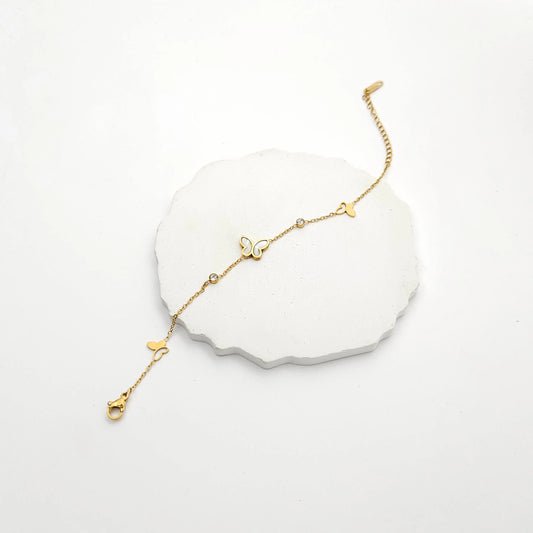 Butterfly - Mother of pearl chain bracelets