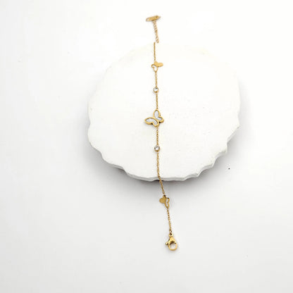 Butterfly - Mother of pearl chain bracelets