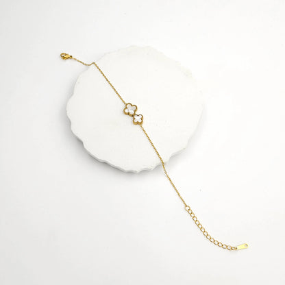 White clover chain bracelets