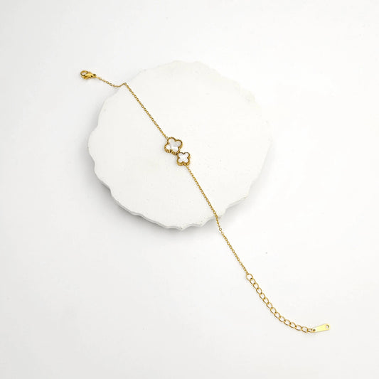 White clover chain bracelets