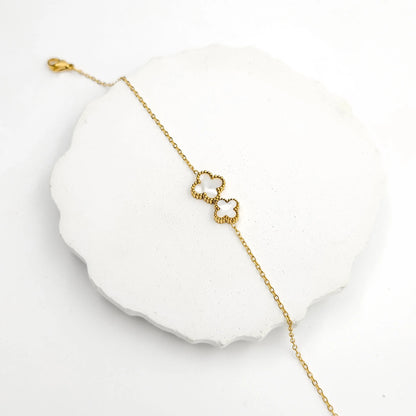 White clover chain bracelets