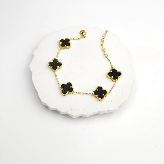 Black clover chain bracelet