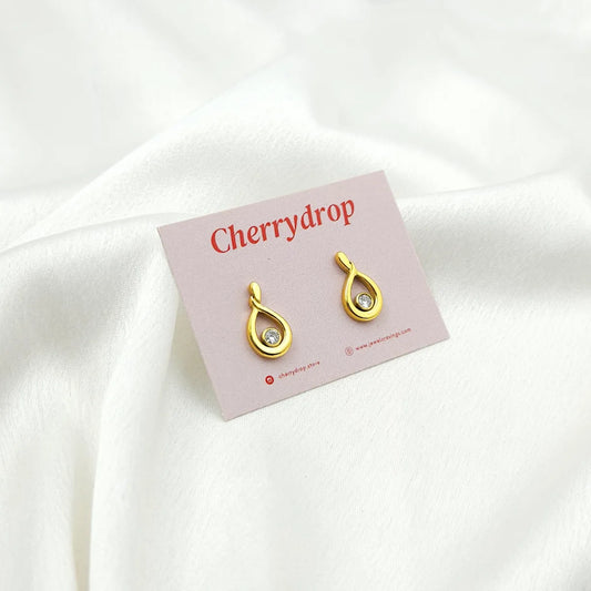 Stone drop - Anti-tarnish earrings