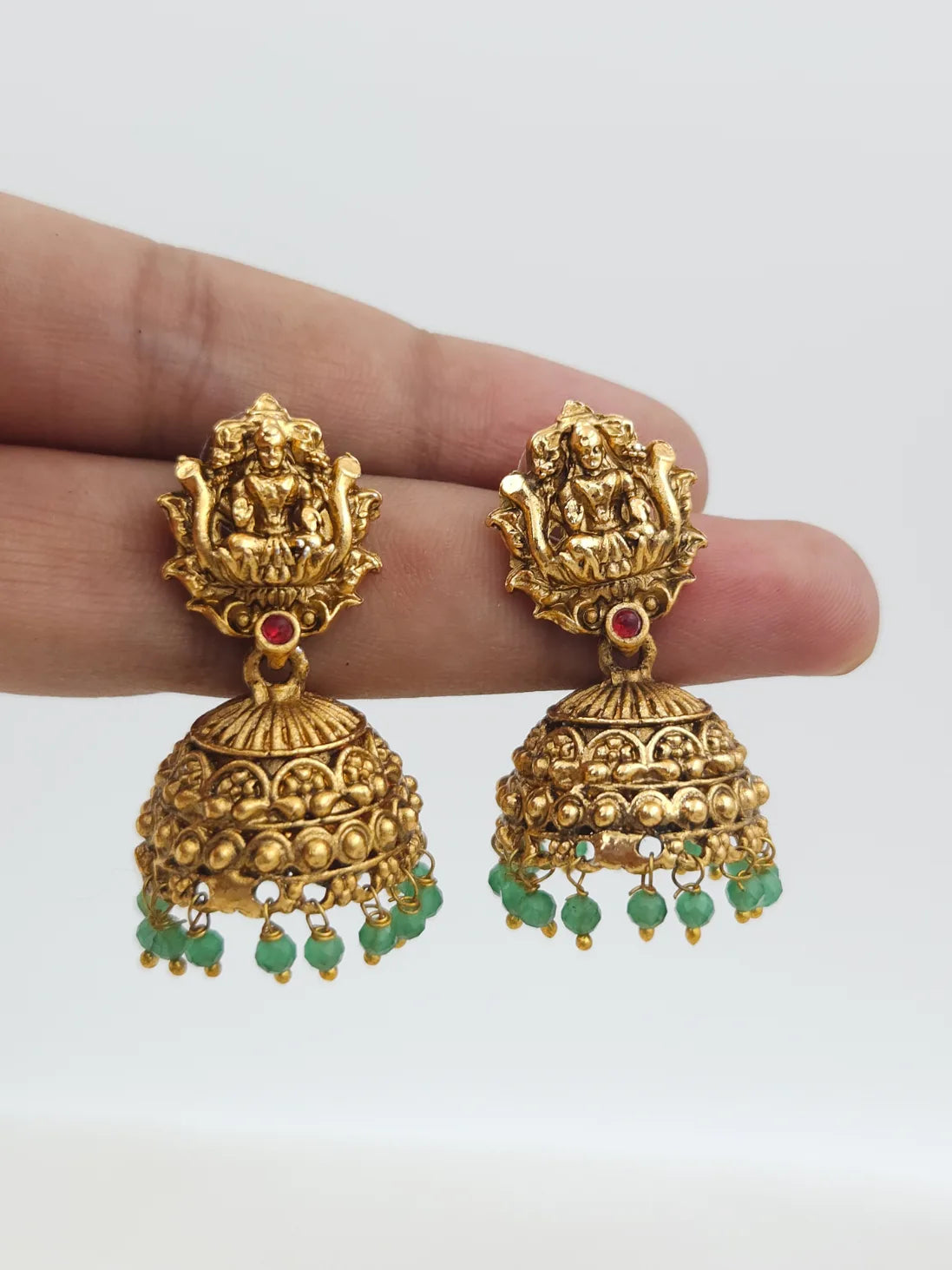Kemp Lakshmi Goddess Grand Haaram set - One gram Gold