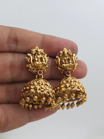 Lakshmi Gold Beads Double Layer Long Haram set