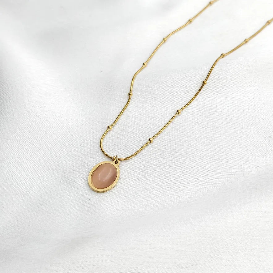 Women's Rose Shiny Gold Pendant Necklace - 18k