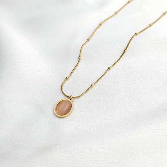 Women's Rose Shiny Gold Pendant Necklace - 18k