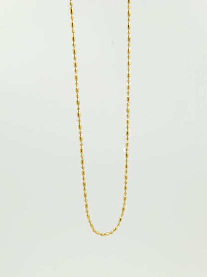 Women Anti Tarnish Beaded 18K Gold Chain
