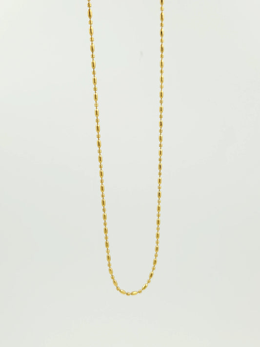 Women Anti Tarnish Beaded 18K Gold Chain