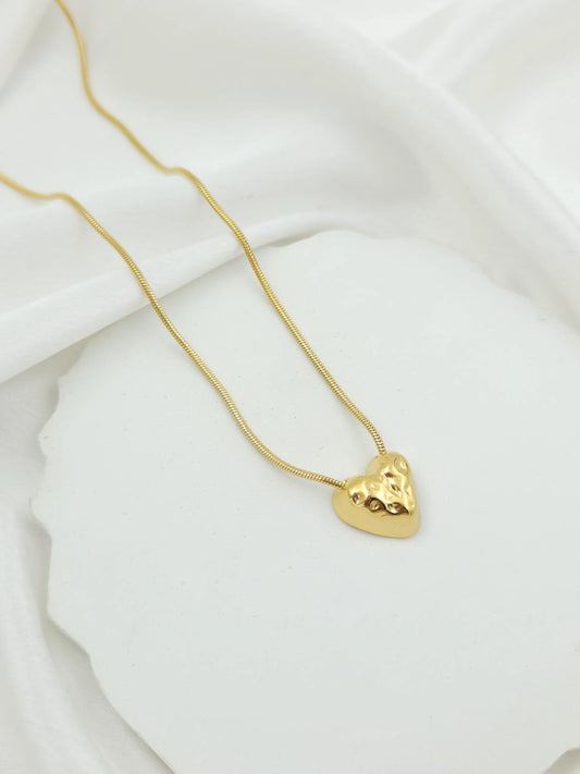 Chunky Heart Necklace - Office Wear