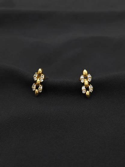 Chain Style Diamond AD Necklace with Stud