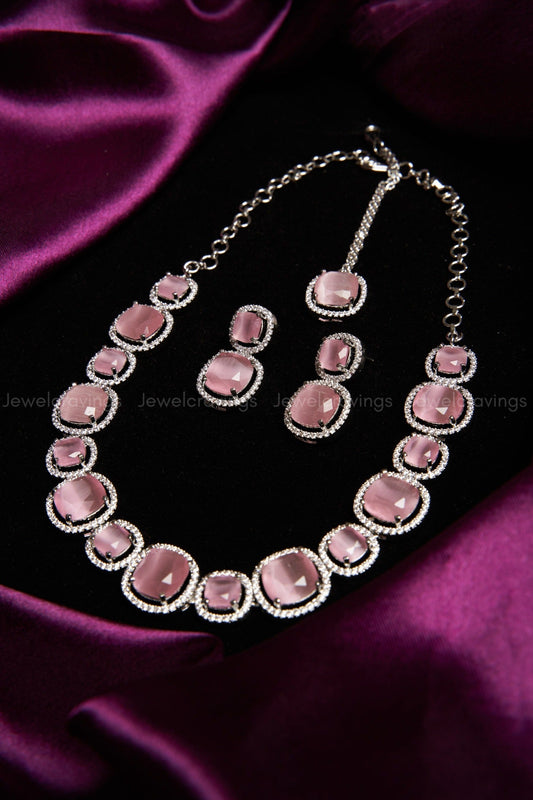 Gorgeous Sequence AD Necklace with Earrings (Colour options available)