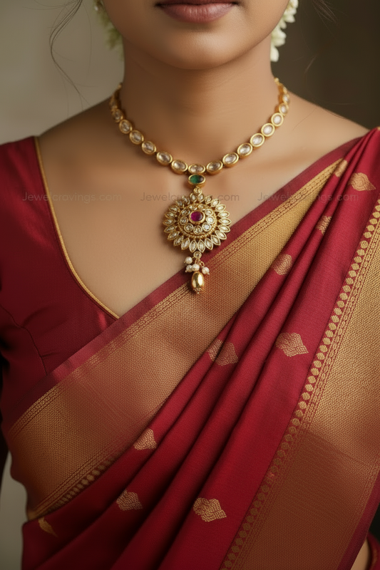 Sunflower Antique Necklace with Earrings