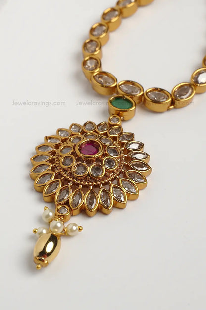 Sunflower Antique Necklace with Earrings