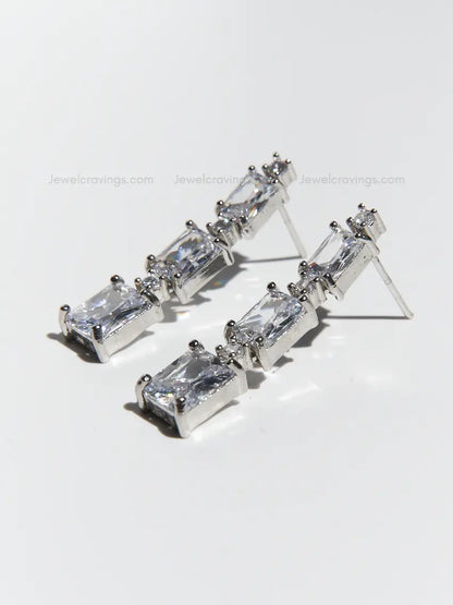 Sparkling American Diamond Necklace with Earrings