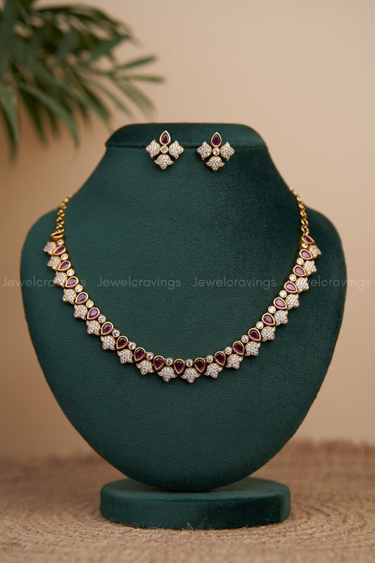 Dewdrop AD Necklace with Earrings