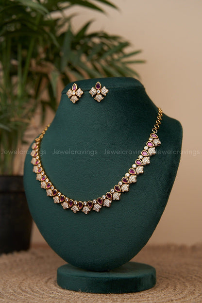 Dewdrop AD Necklace with Earrings