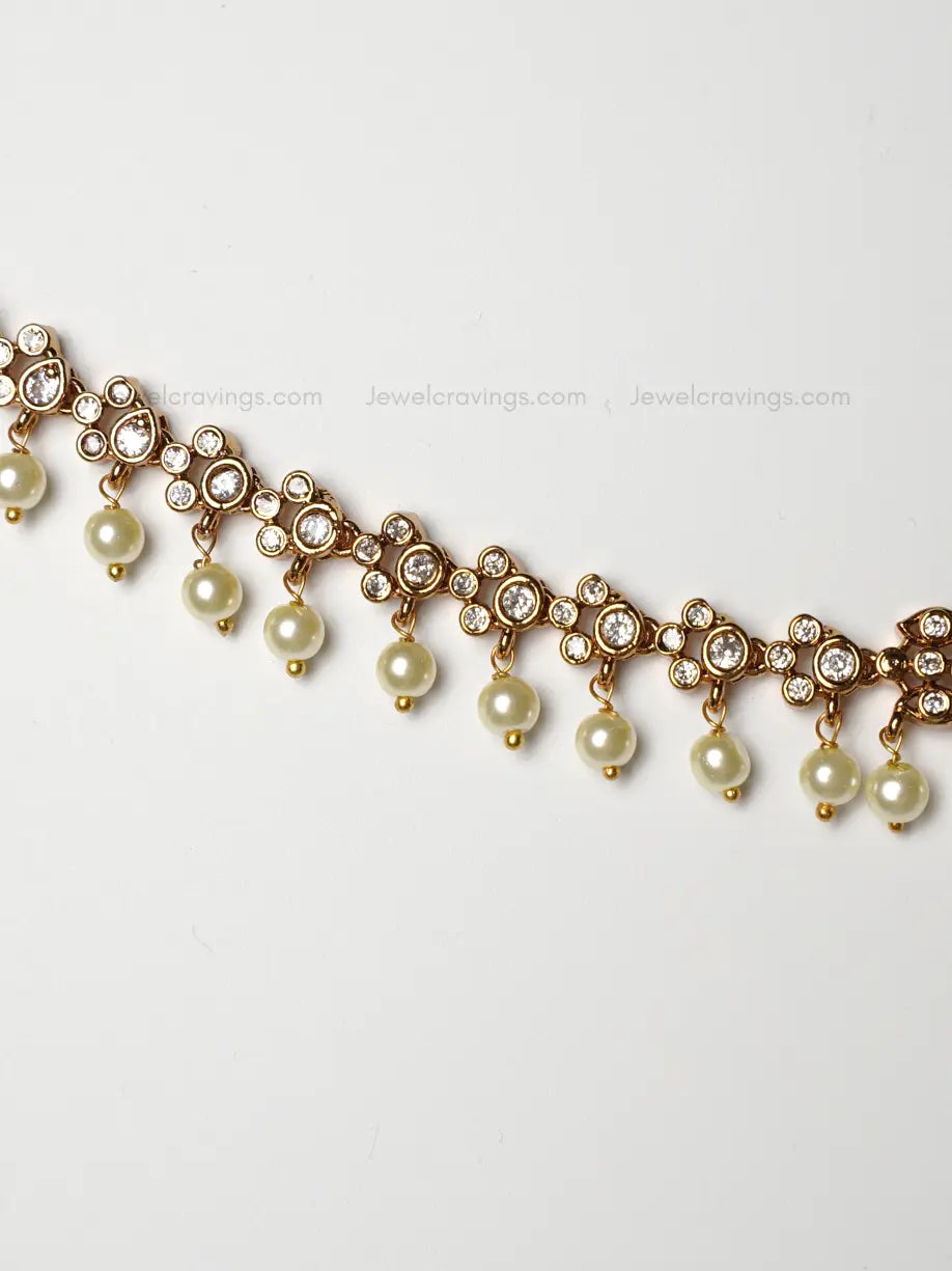 Pearl Overload Antique Necklace with Earrings